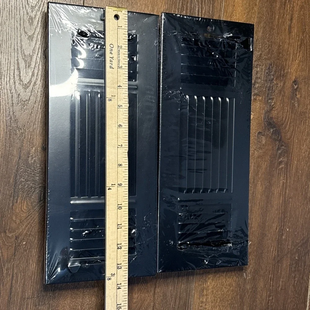 Black Metal Decorative Vent‎ Covers Grille Louver Set of 3
